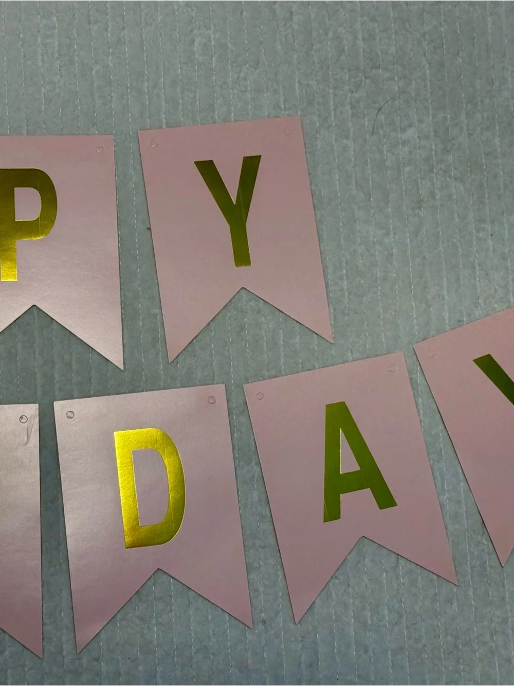 Happy Birthday Pink and Gold Banner - Party Decoration | New